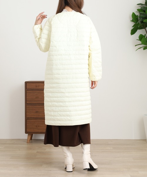 OMNES(オムネス)の「インナーダウン サイドジップロングジャケット(その他アウター・レディース・アイボリー/キャメル・L/M)」の5枚目の写真
