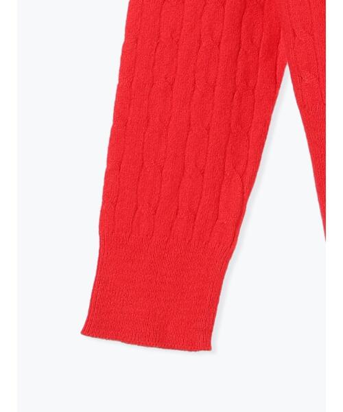 Te chichi TERRASSE（テチチテラス）の「もちもちケーブルVネックニット（ニット/セーター・レディース・オフホワイト/グレー/ブラック/レッド・F）」の15枚目の写真