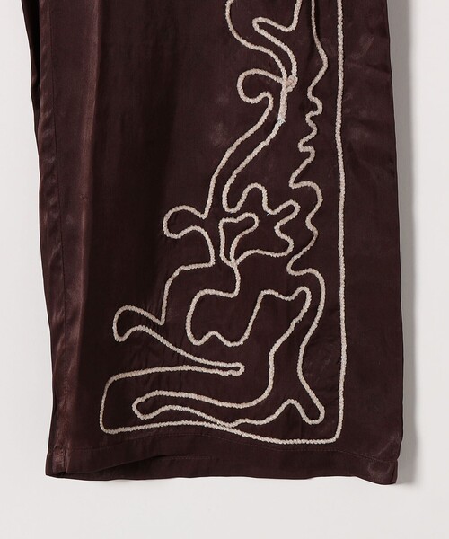 セール】SHIPS any:〈洗濯機可能〉サテン 刺繍 ストレート イージー