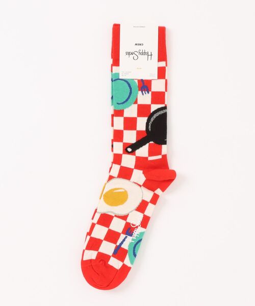 Happy Socks（ハッピーソックス）の「【RES】【HAPPY SOCKS】キャッチーデザインソックス（ソックス/靴下・メンズ・レッド・MEDIUM）」の2枚目の写真
