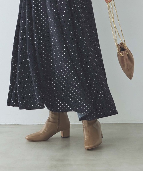 Gready Brilliant（グレディブリリアン）の「ストレッチショートブーツ（ブーツ・レディース・ブラック/グレイッシュベージュ・36/37/38）」の13枚目の写真