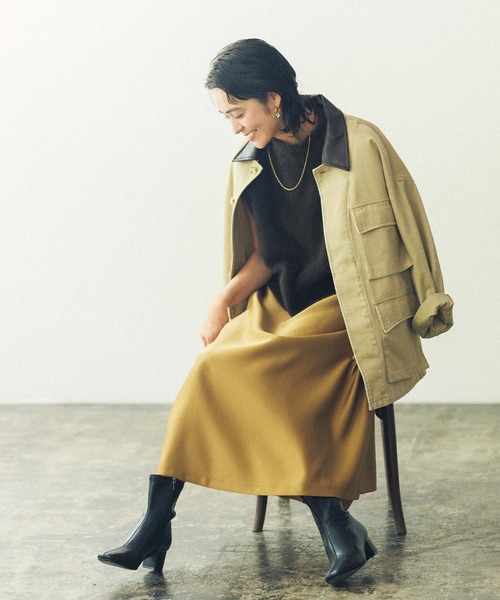 Gready Brilliant（グレディブリリアン）の「ストレッチショートブーツ（ブーツ・レディース・ブラック/グレイッシュベージュ・36/37/38）」の5枚目の写真