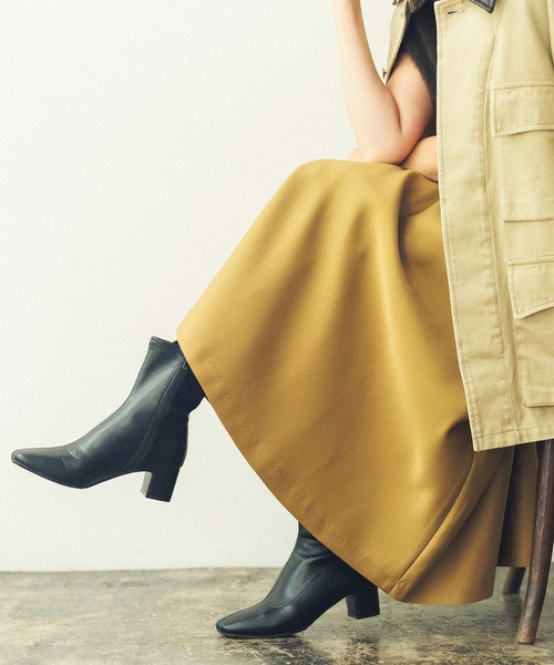 Gready Brilliant（グレディブリリアン）の「ストレッチショートブーツ（ブーツ・レディース・ブラック/グレイッシュベージュ・36/37/38）」の9枚目の写真