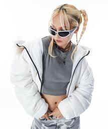 SHORT ROUND（ショートラウンド）の「SHORT ROUND/2WAYシャイニーパファーフーディー（ダウンジャケット/コート）」