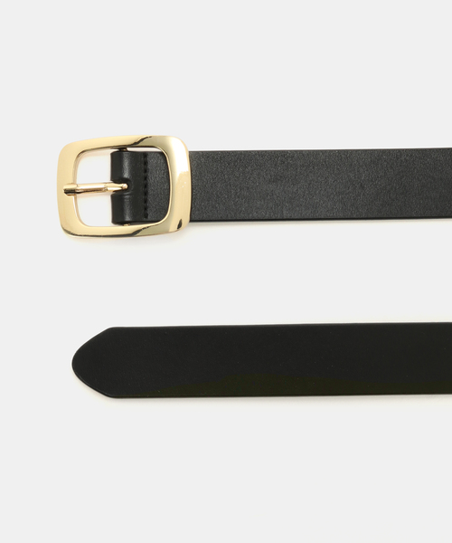 SLOBE IENA（スローブイエナ）の「《追加》SLOBE スクエアメタルレザーベルト（ベルト・レディース・ブラック/ブラウン・FREE）」の3枚目の写真