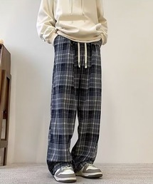 SBG タータンチェック ワイドシルエットパンツ