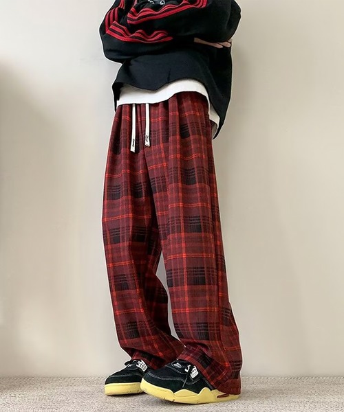 SBG(エスビー)の「SBG タータンチェック ワイドシルエットパンツ(その他パンツ・メンズ・イエロー/レッド/グレー・X-LARGE/LARGE/MEDIUM)」の14枚目の写真