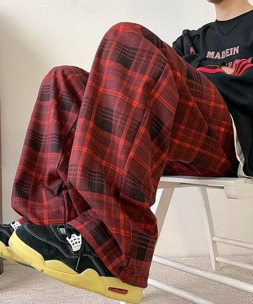 SBG(エスビー)の「SBG タータンチェック ワイドシルエットパンツ(その他パンツ・メンズ・イエロー/レッド/グレー・X-LARGE/LARGE/MEDIUM)」の16枚目の写真