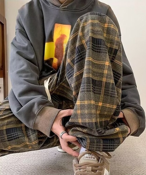 SBG(エスビー)の「SBG タータンチェック ワイドシルエットパンツ(その他パンツ・メンズ・イエロー/レッド/グレー・X-LARGE/LARGE/MEDIUM)」の22枚目の写真
