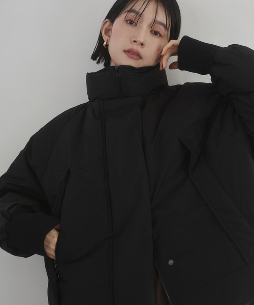 hunch（ハンチ）の「中綿 ワッシャーナイロン(撥水)ショートブルゾン（ブルゾン・レディース・オフホワイト/ブラウン/ブラック・FREE）」の17枚目の写真