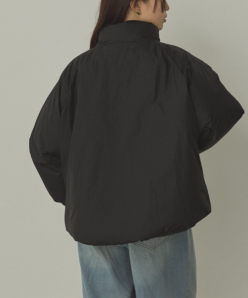 hunch（ハンチ）の「中綿 ワッシャーナイロン(撥水)ショートブルゾン（ブルゾン・レディース・オフホワイト/ブラウン/ブラック・FREE）」の22枚目の写真