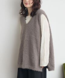 RETRO GIRL | シャギーニットベスト(ベスト)