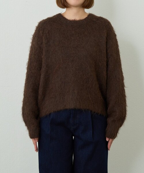 un dix cors（アンディコール）の「《上品なムードに◎》ソフトシャギーW起毛プルオーバー（ニット/セーター・レディース・オレンジ/ブラウン/ブルー・FREE）」の14枚目の写真