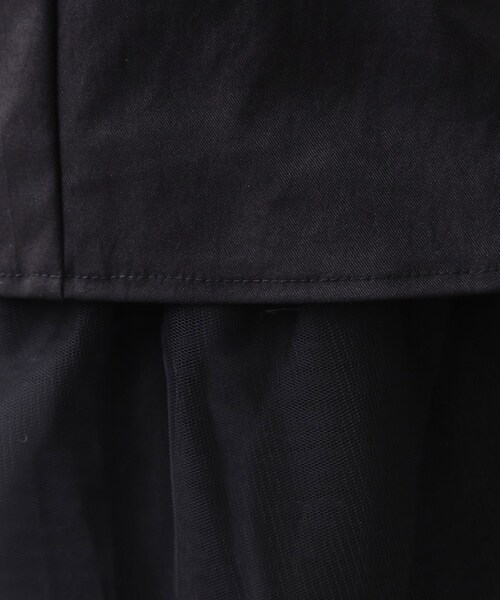 OPAQUE.CLIP(オペークドットクリップ)の「チュールドッキングデザインスカート【洗濯機OK】(スカート・レディース・ブラック/ブラウン系その他・36/38)」の6枚目の写真