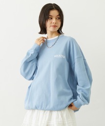 STARS AND LOGO WIDE CREW SWEAT