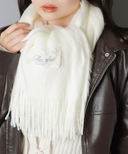 SPINNS（スピンズ）の「とろける触り心地☆冬のガーリーシャギーマフラー/ストール/レース（マフラー・レディース・ブルー/アイボリー/ピンク・ONESIZE）」の10枚目の写真