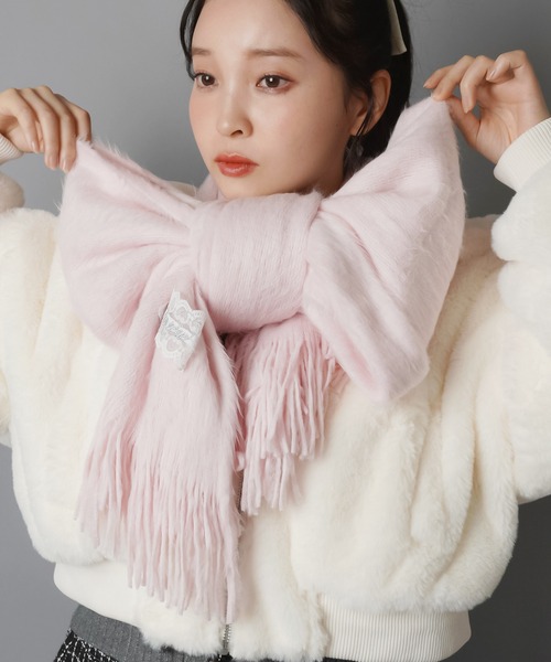 SPINNS（スピンズ）の「とろける触り心地☆冬のガーリーシャギーマフラー/ストール/レース（マフラー・レディース・ブルー/アイボリー/ピンク・ONESIZE）」の16枚目の写真