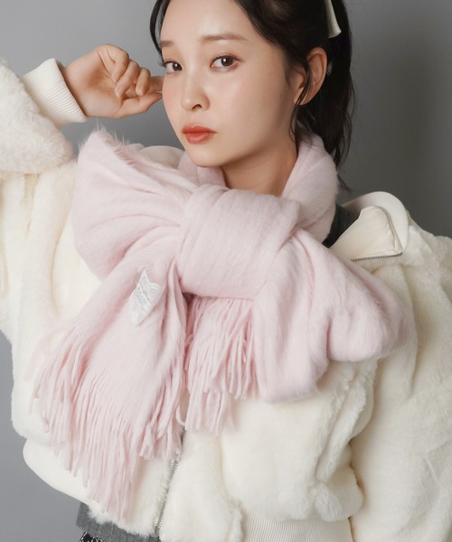 SPINNS（スピンズ）の「とろける触り心地☆冬のガーリーシャギーマフラー/ストール/レース（マフラー・レディース・ブルー/アイボリー/ピンク・ONESIZE）」の17枚目の写真