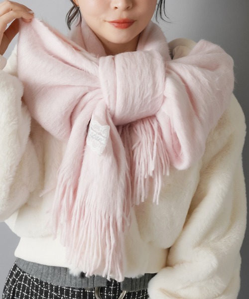 SPINNS（スピンズ）の「とろける触り心地☆冬のガーリーシャギーマフラー/ストール/レース（マフラー・レディース・ブルー/アイボリー/ピンク・ONESIZE）」の15枚目の写真