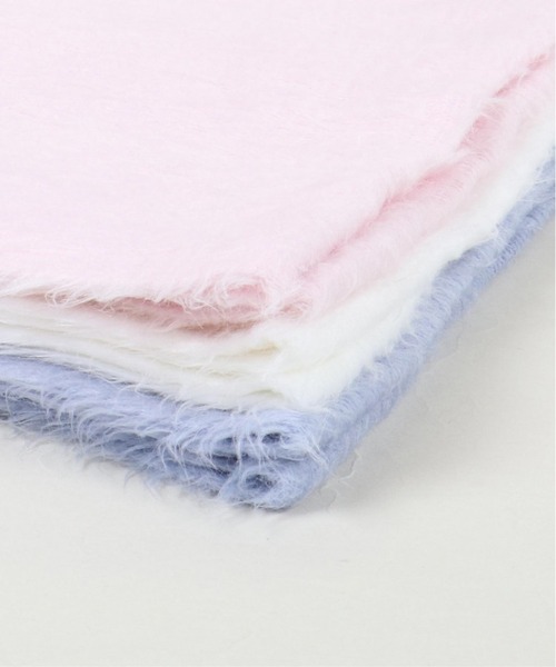 SPINNS（スピンズ）の「とろける触り心地☆冬のガーリーシャギーマフラー/ストール/レース（マフラー・レディース・ブルー/アイボリー/ピンク・ONESIZE）」の4枚目の写真