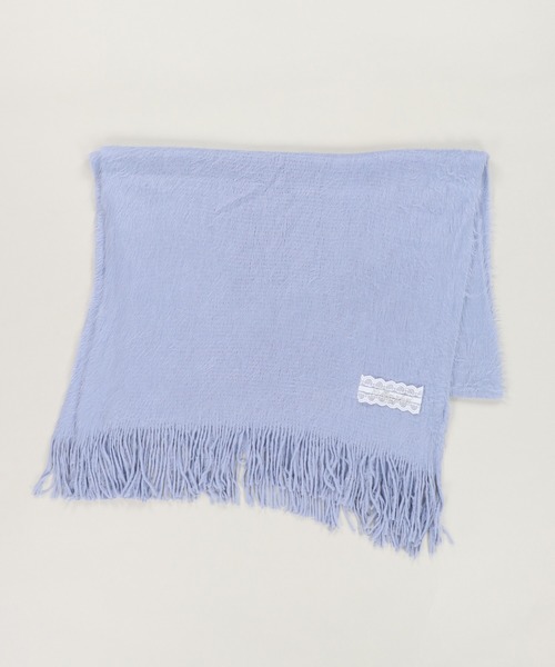 SPINNS（スピンズ）の「とろける触り心地☆冬のガーリーシャギーマフラー/ストール/レース（マフラー・レディース・ブルー/アイボリー/ピンク・ONESIZE）」の6枚目の写真