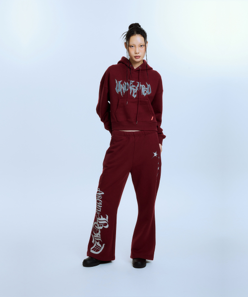 ARCHIVE BOLD（アーカイブボールド）の「STARDUST FLARE SWEAT PANTS (BURGUNDY)（スウェットパンツ・メンズ・その他・SMALL/MEDIUM）」の4枚目の写真