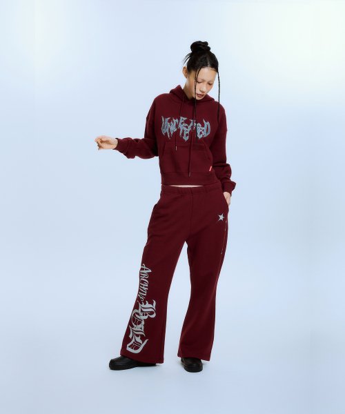 ARCHIVE BOLD（アーカイブボールド）の「STARDUST FLARE SWEAT PANTS (BURGUNDY)（スウェットパンツ・メンズ・その他・SMALL/MEDIUM）」の6枚目の写真