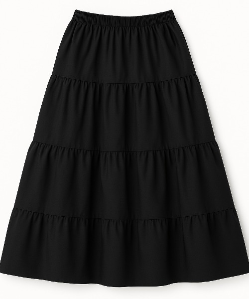riruriru（リルリル）の「切り替えスカート（スカート・レディース・ブラック/Black・FREE/ﾌﾘ-/フリー/ONE SIZE/ONESIZE）」の3枚目の写真