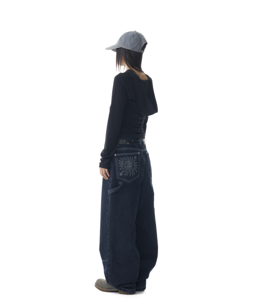 AAKAM(アーカム)の「Needlework Carpenter Denim Pants (Blue)(デニムパンツ・レディース・その他・1/2)」の7枚目の写真
