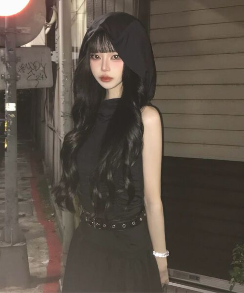 FLAREUP(フレアアップ)の「フード付きハイネックワンピース(FL-155_グレー)(ワンピース・レディース・グレー・OS)」の15枚目の写真