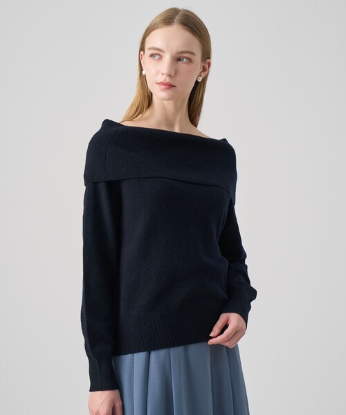 メリノウールオフショルダー プルオーバー（ニット/セーター）｜ANAYI