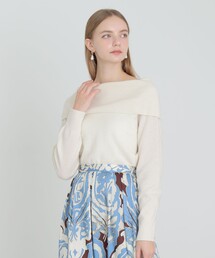 ANAYI | メリノウールオフショルダー プルオーバー(ニット/セーター)