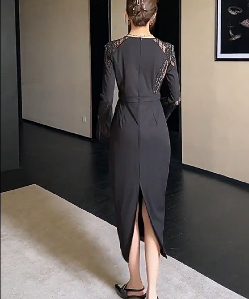 Ritomo De Ricco(リトモ・デ・リコ)の「レースドッキングセンシュアルドレス(ドレス・レディース・ブラック・MEDIUM/LARGE)」の3枚目の写真