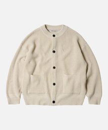 HEAVY WOOL ROUND CARDIGAN _ CREAM