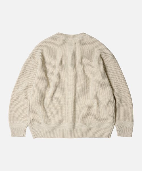 FRIZMWORKS(フリズムワークス)の「HEAVY WOOL ROUND CARDIGAN _ CREAM(カーディガン/ボレロ・レディース・その他・MEDIUM/LARGE/X-LARGE/SMALL)」の2枚目の写真