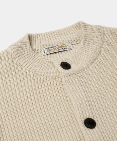 FRIZMWORKS(フリズムワークス)の「HEAVY WOOL ROUND CARDIGAN _ CREAM(カーディガン/ボレロ・レディース・その他・MEDIUM/LARGE/X-LARGE/SMALL)」の3枚目の写真
