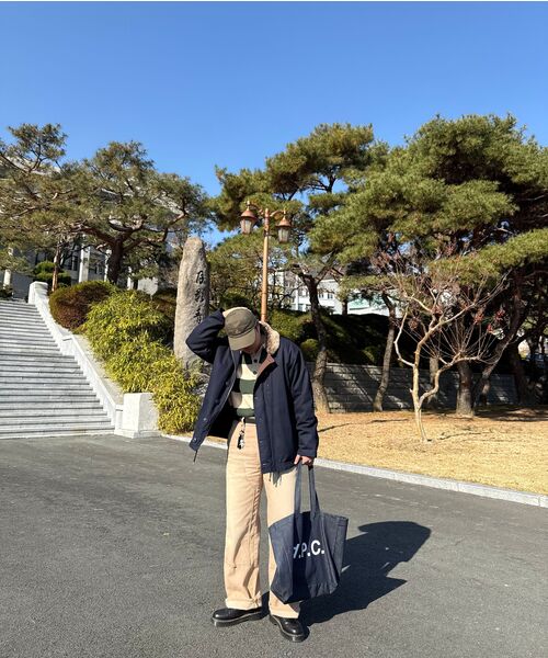 MUSINSA STANDARD（ムシンサスタンダード）の「ピグメントデニムワイドダブルニーカーペンターパンツ[ベージュ]（デニムパンツ・メンズ・その他・40/31/33/26/27/28/29/38/42/36/34/32/30）」の15枚目の写真