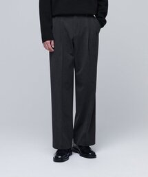 MUSINSA STANDARD（ムシンサスタンダード）の「HEAVYWEIGHT FLEECE LINED REAL WIDE HIDDEN ELASTIC WAISTBAND SLACKS [CHARCOAL GRAY]（スラックス・メンズ）」