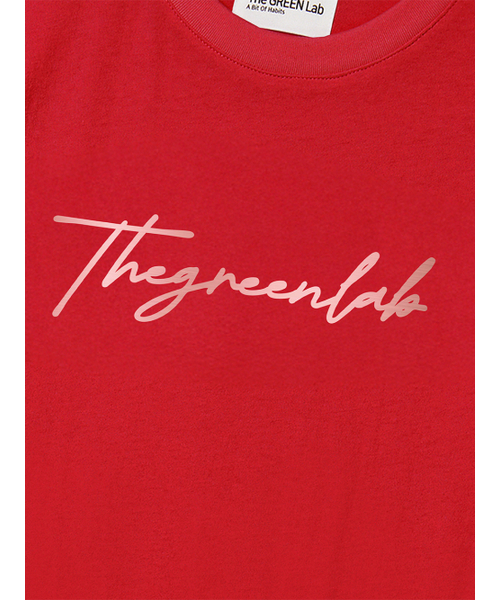 THE GREEN LAB（ザグリーンラボ）の「ザ・グリーンラボ ホイルレタリング 半袖Tシャツ [レッド]（Tシャツ/カットソー・レディース・その他・FREE）」の7枚目の写真