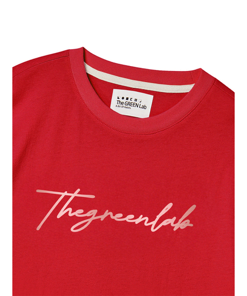 THE GREEN LAB（ザグリーンラボ）の「ザ・グリーンラボ ホイルレタリング 半袖Tシャツ [レッド]（Tシャツ/カットソー・レディース・その他・FREE）」の8枚目の写真