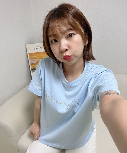 THE GREEN LAB（ザグリーンラボ）の「ザ・グリーンラボ ホイルレタリング 半袖Tシャツ [レッド]（Tシャツ/カットソー・レディース・その他・FREE）」の20枚目の写真