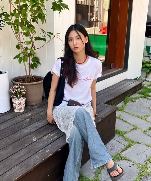 THE GREEN LAB（ザグリーンラボ）の「ザ・グリーンラボ ホイルレタリング 半袖Tシャツ [レッド]（Tシャツ/カットソー・レディース・その他・FREE）」の21枚目の写真