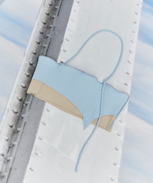 kotohayokozawa（コトハヨコザワ）の「CRISP BRALETTE（Tシャツ/カットソー・レディース・ライトブルー/オレンジ/ブラック・FREE）」の3枚目の写真