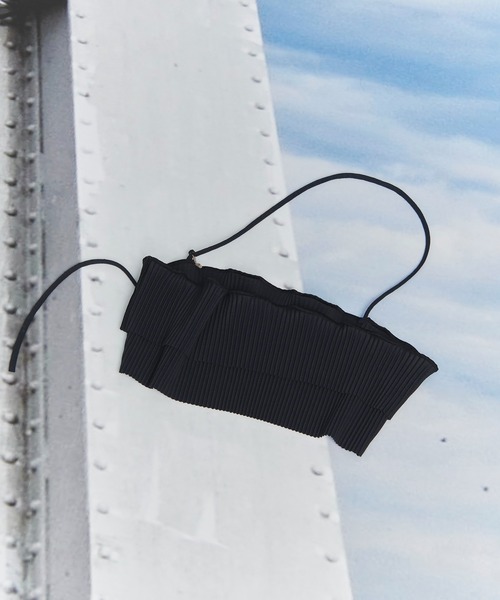 kotohayokozawa（コトハヨコザワ）の「CRISP BRALETTE（Tシャツ/カットソー・レディース・ライトブルー/オレンジ/ブラック・FREE）」の4枚目の写真