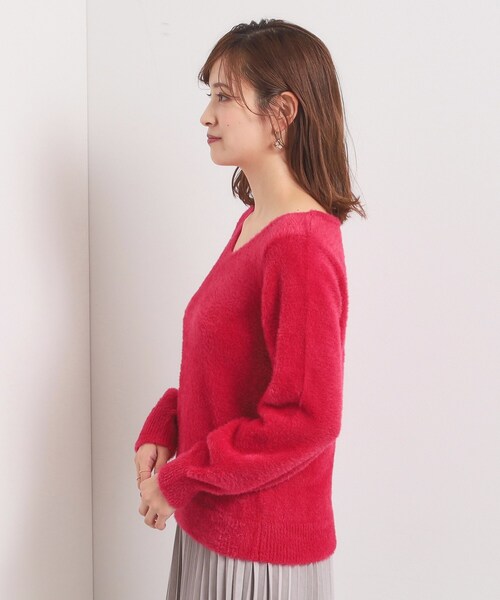 セール】【手洗い可】フェザーヤーンVネックニット（ニット/セーター