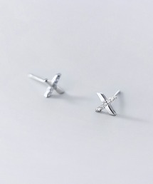 YU-KA:クロスデザインミニピアス cross design mini pierce