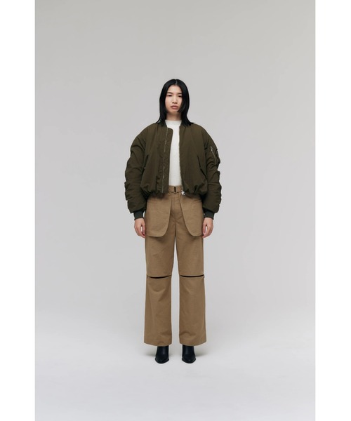 FELICITY(フェリシティ)の「Bomber Short Jacket(ブルゾン・レディース・ブラック/カーキ・2)」の9枚目の写真