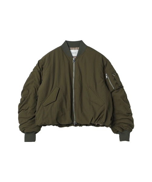 FELICITY(フェリシティ)の「Bomber Short Jacket(ブルゾン・レディース・ブラック/カーキ・2)」の3枚目の写真