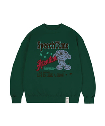 [ユニセックス]SPEECH-TIME スウェット_グリーン