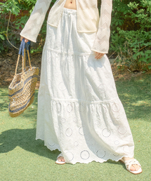 SALON DE YOHN（サロンドヨーン）の「Marine Grace Long Skirt_ White（スカート）」